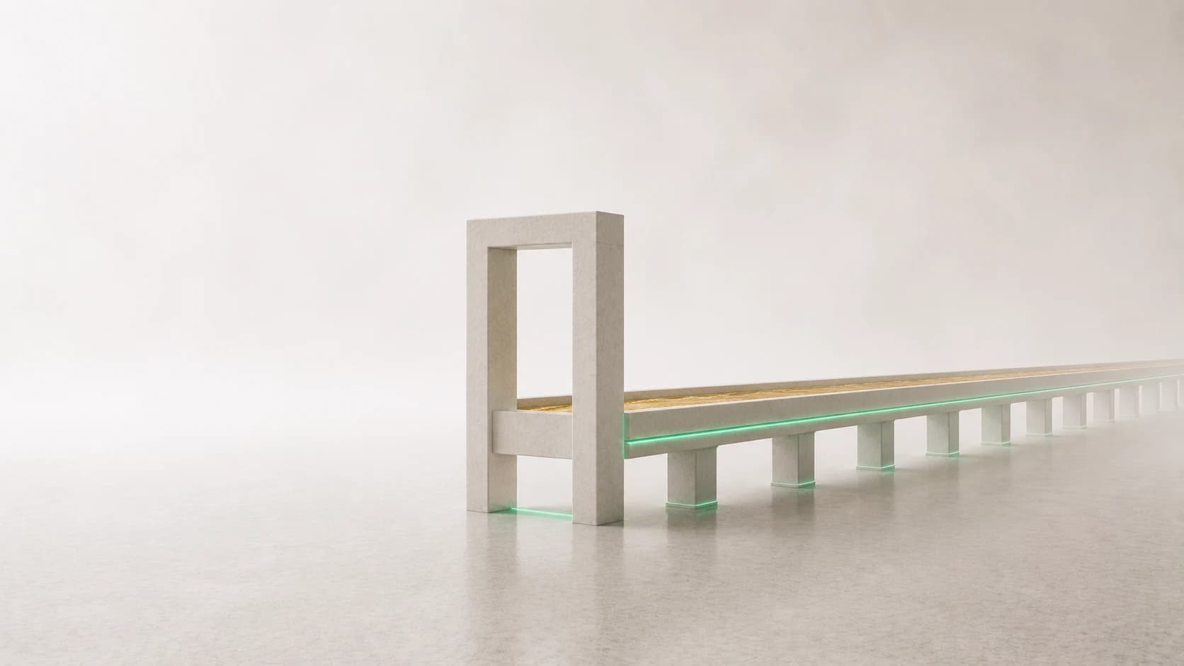 An open architectural frame at the start of the cGOLD channel