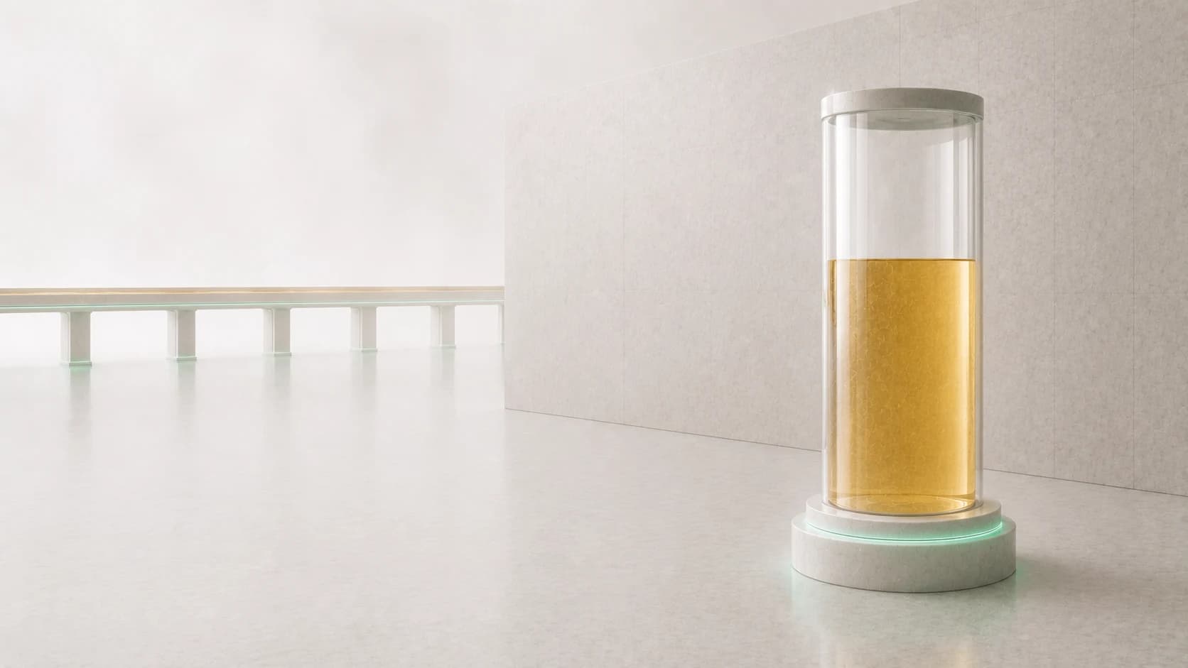 An isolated glass reserve holding gold beyond the trading channel